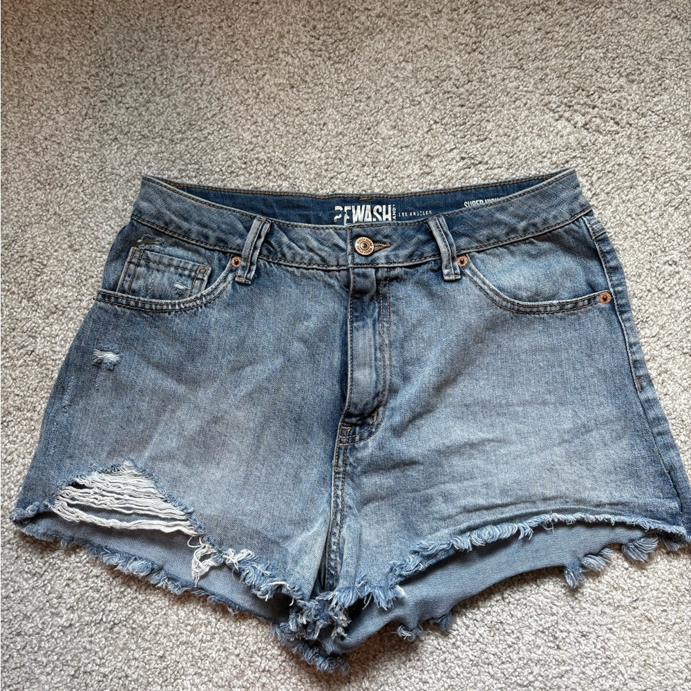 Rewash Blue Distressed Denim Women’s Shorts